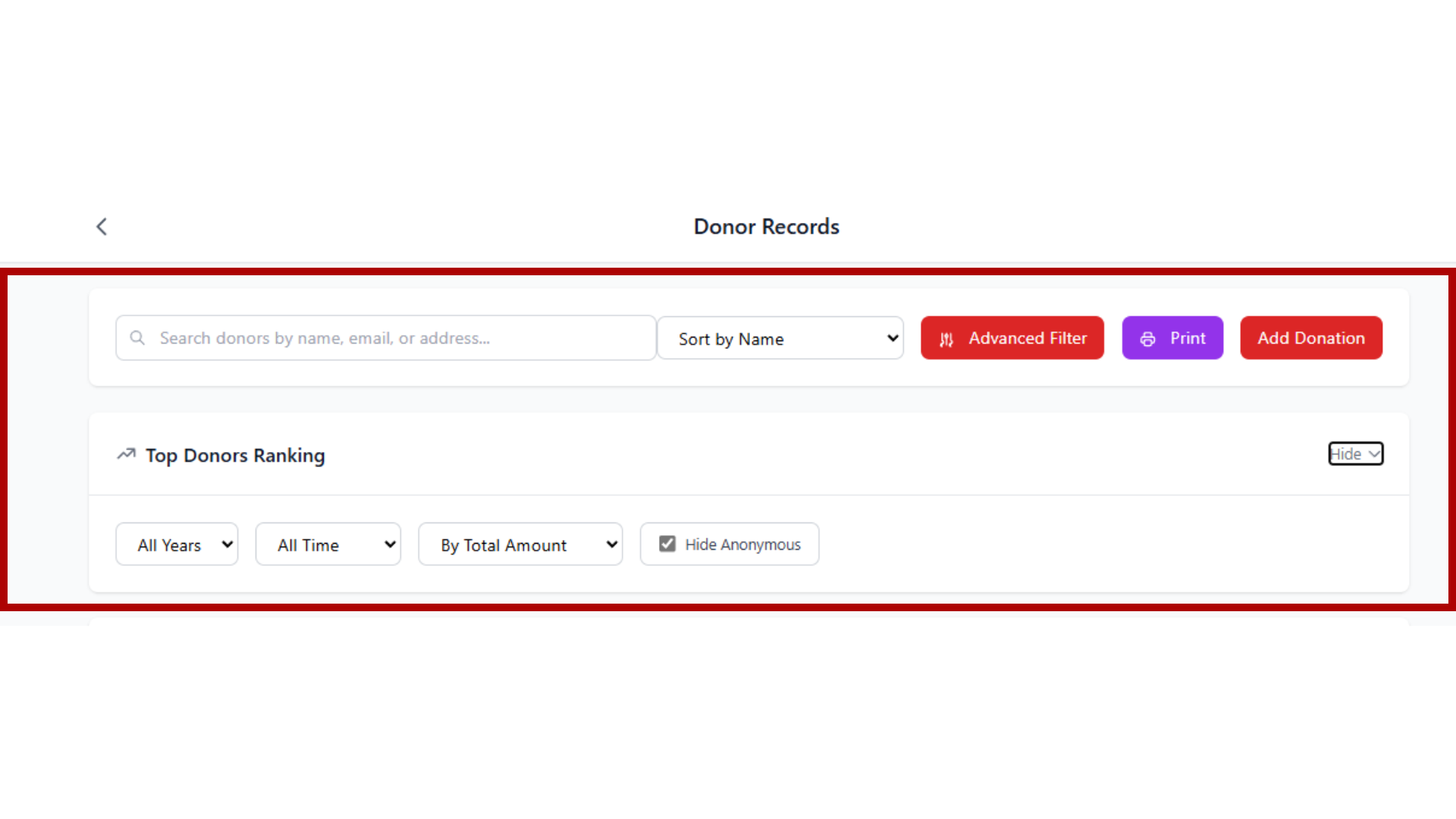 Quick Actions Header